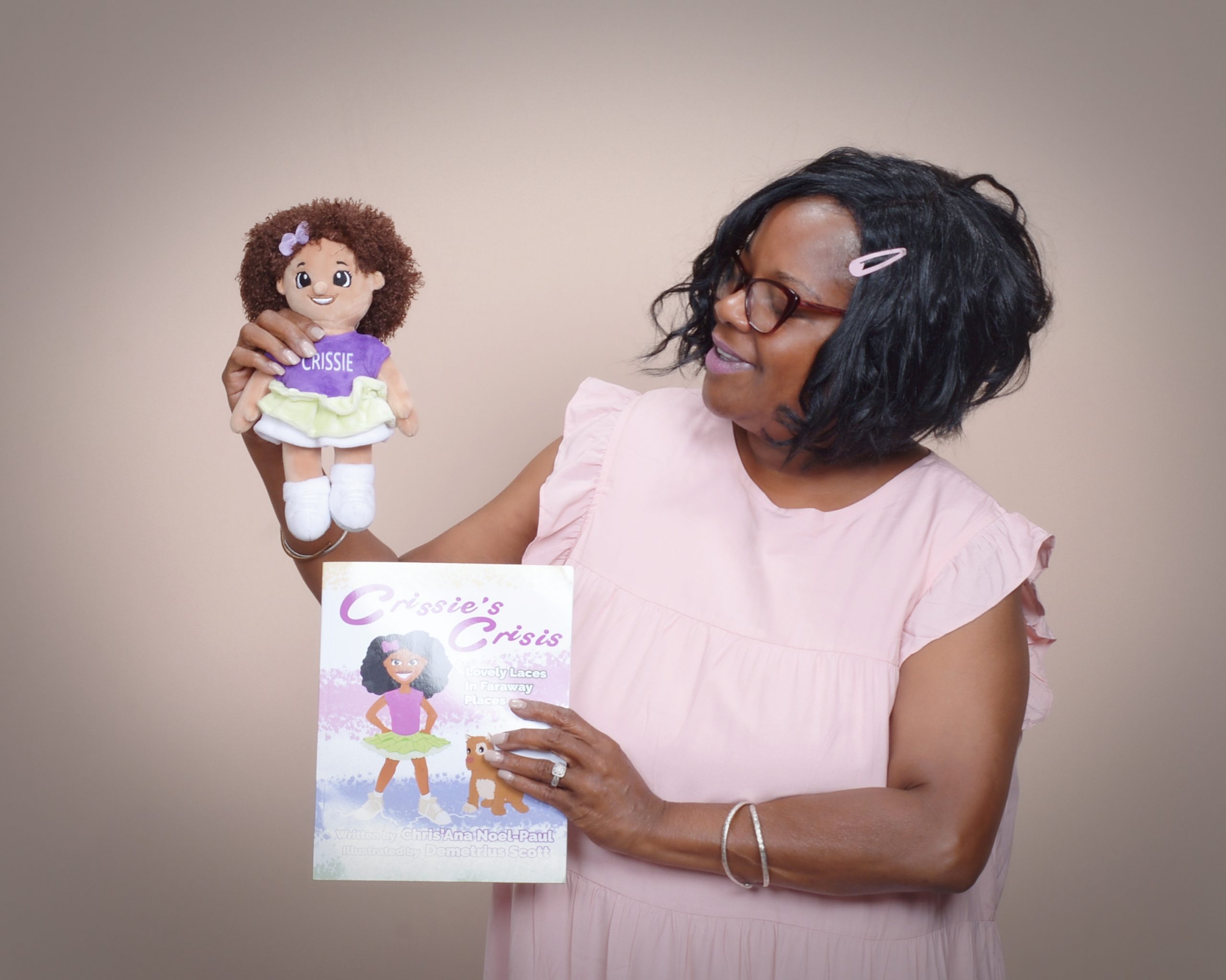 Crissie huggable plushie — the first factory sample